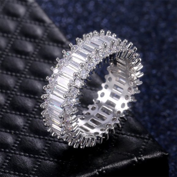 Fashion Dainty Gems Zircon Beautiful Eternity Rings for Women, EVGG1369 - Picture 9 of 14